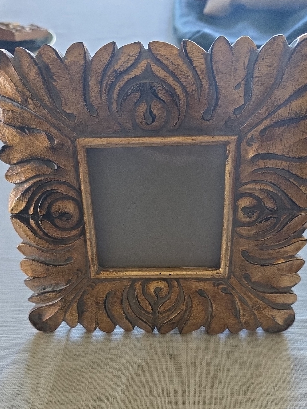 Ornate Gold Carved Square Photo Frame -